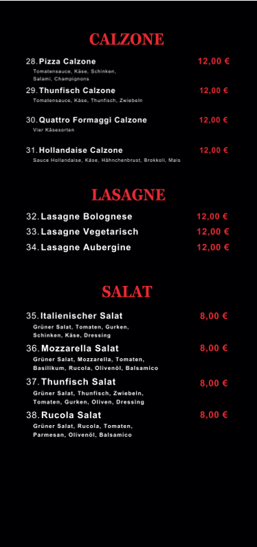 Holzofen Pizzeria Photo Menu 3