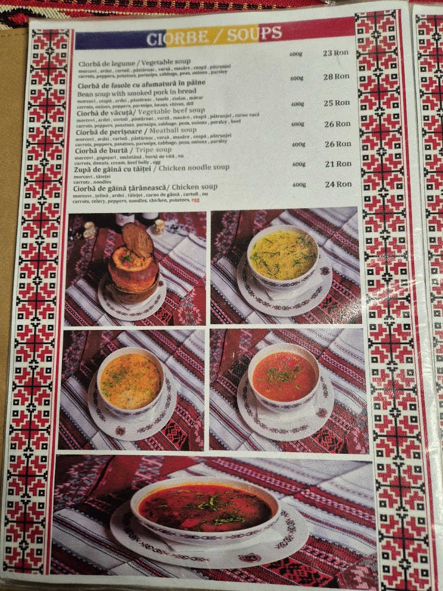 Restaurant Bulevard Traditional Photo Menu 2