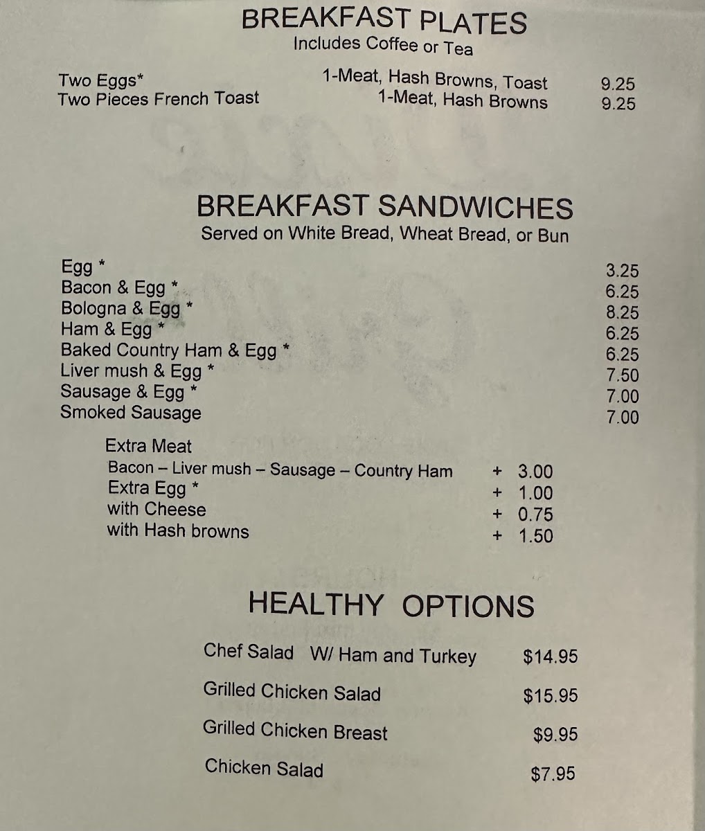 Dixie Grill & Grocery Photo Menu 4