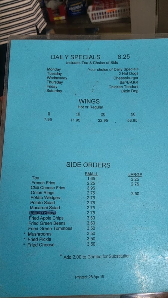 Dixie Grill & Grocery Photo Menu 9