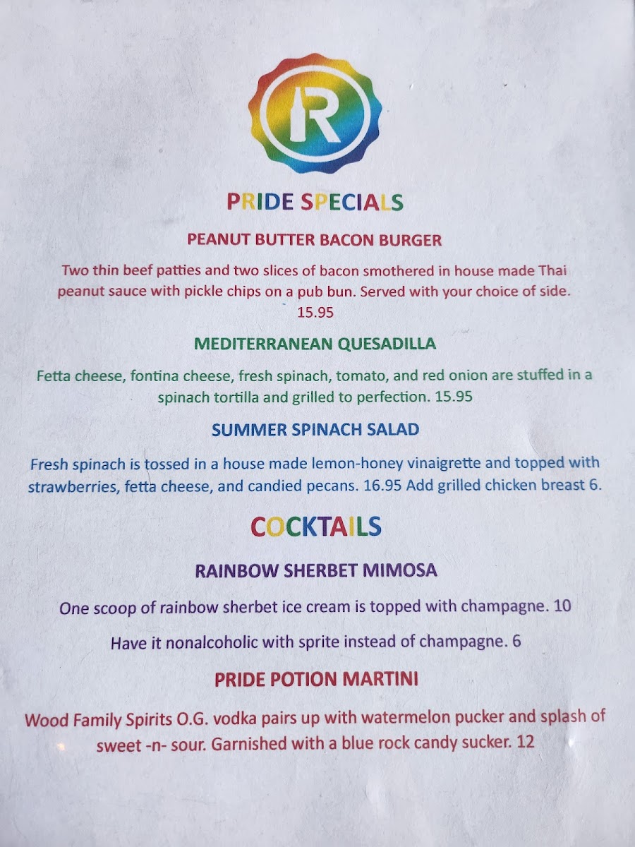 Rivertap Restaurant and Pub Photo Menu 1
