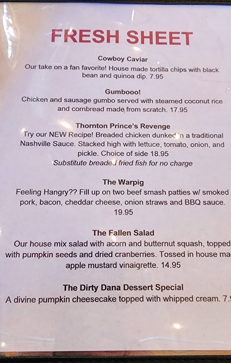 Rivertap Restaurant and Pub Photo Menu 3