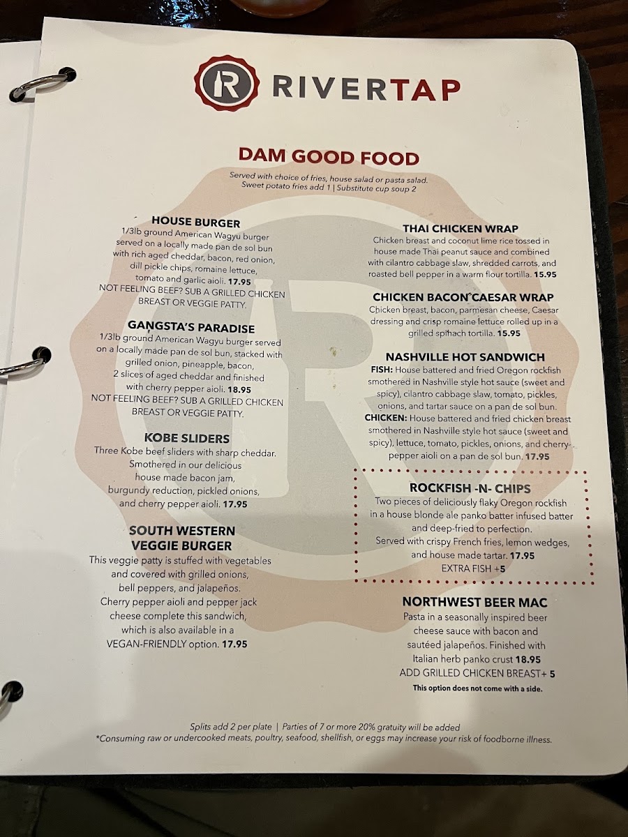 Rivertap Restaurant and Pub Photo Menu 7