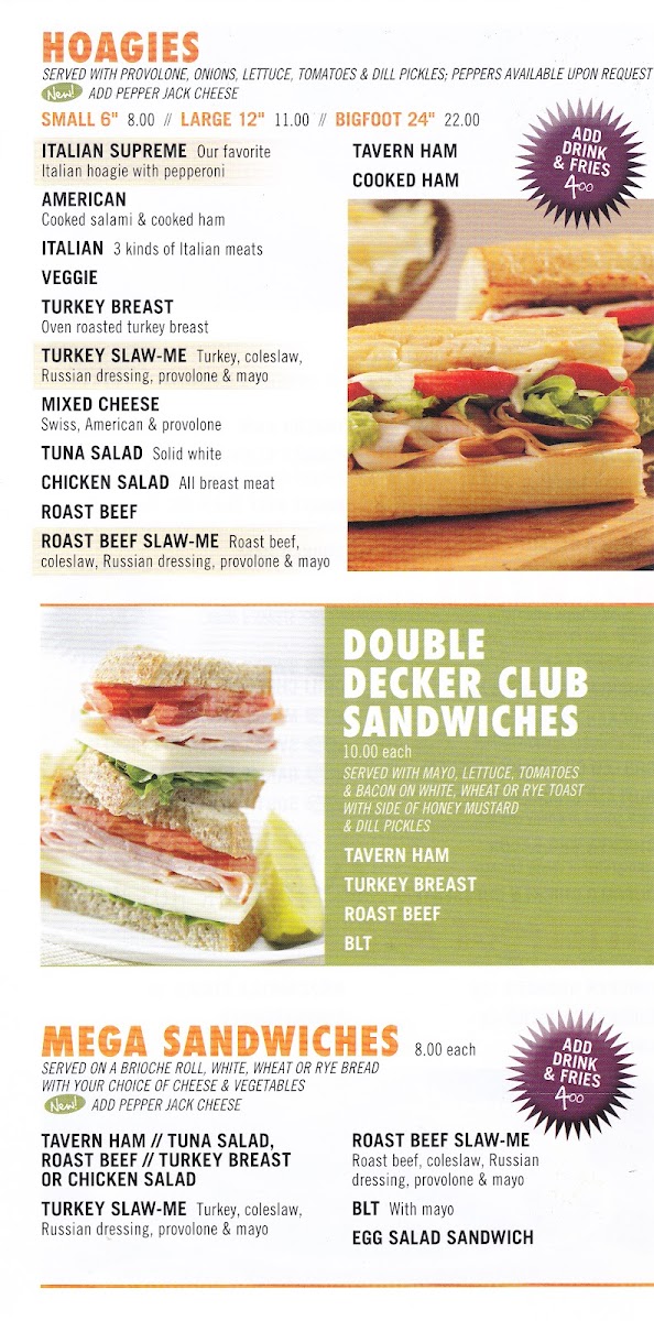 BIGFOOT'S EXPRESS Photo Menu 2