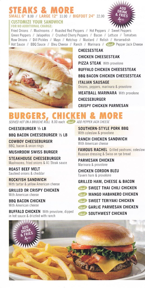 BIGFOOT'S EXPRESS Photo Menu 3