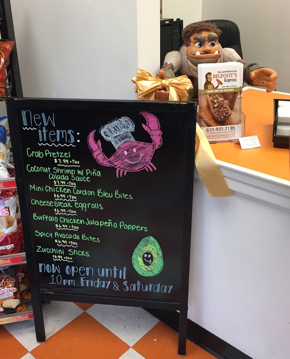 BIGFOOT'S EXPRESS Photo Menu 7