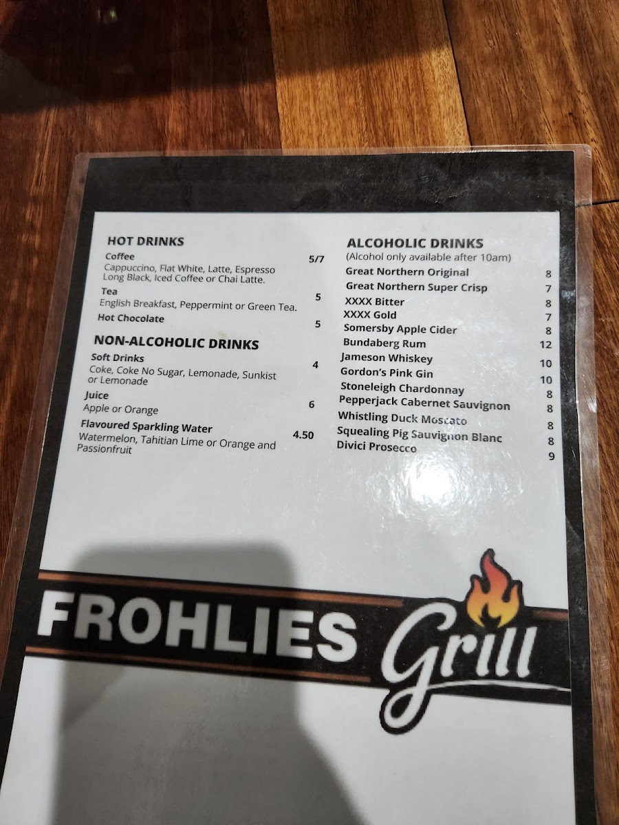 Frohlies Grill Photo Menu 8