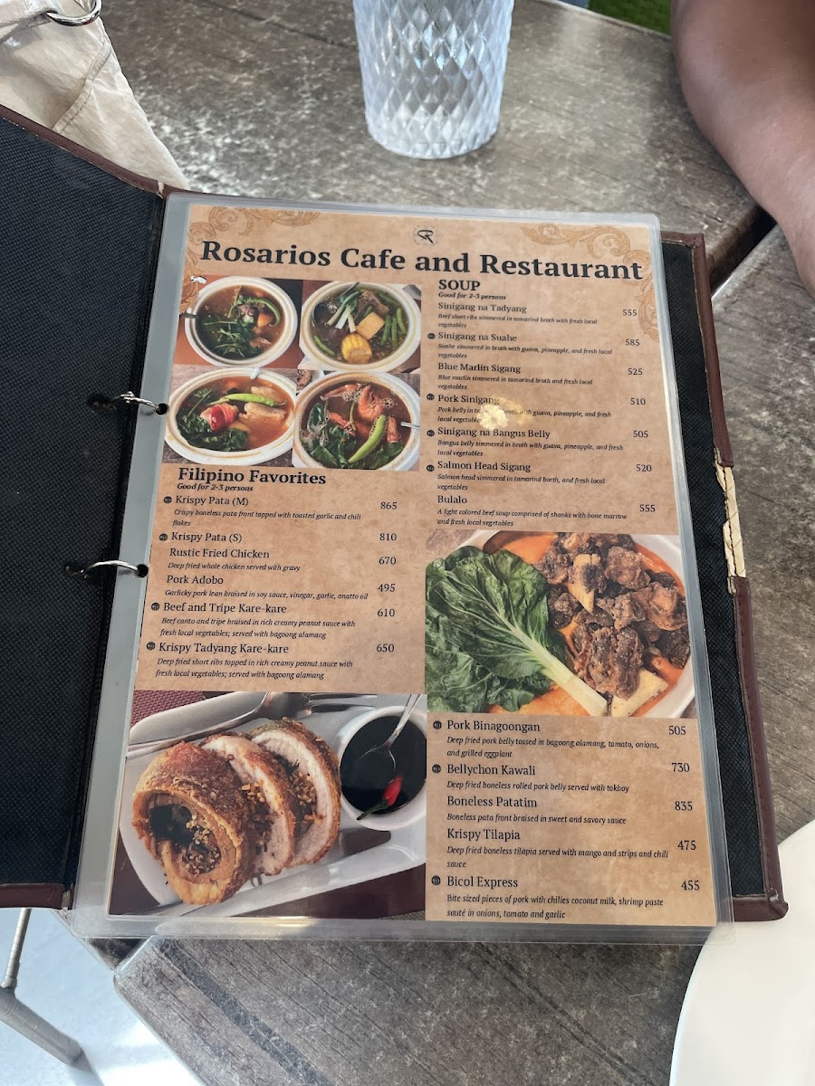 Rosario's Cafe and Restaurant Photo Menu 1
