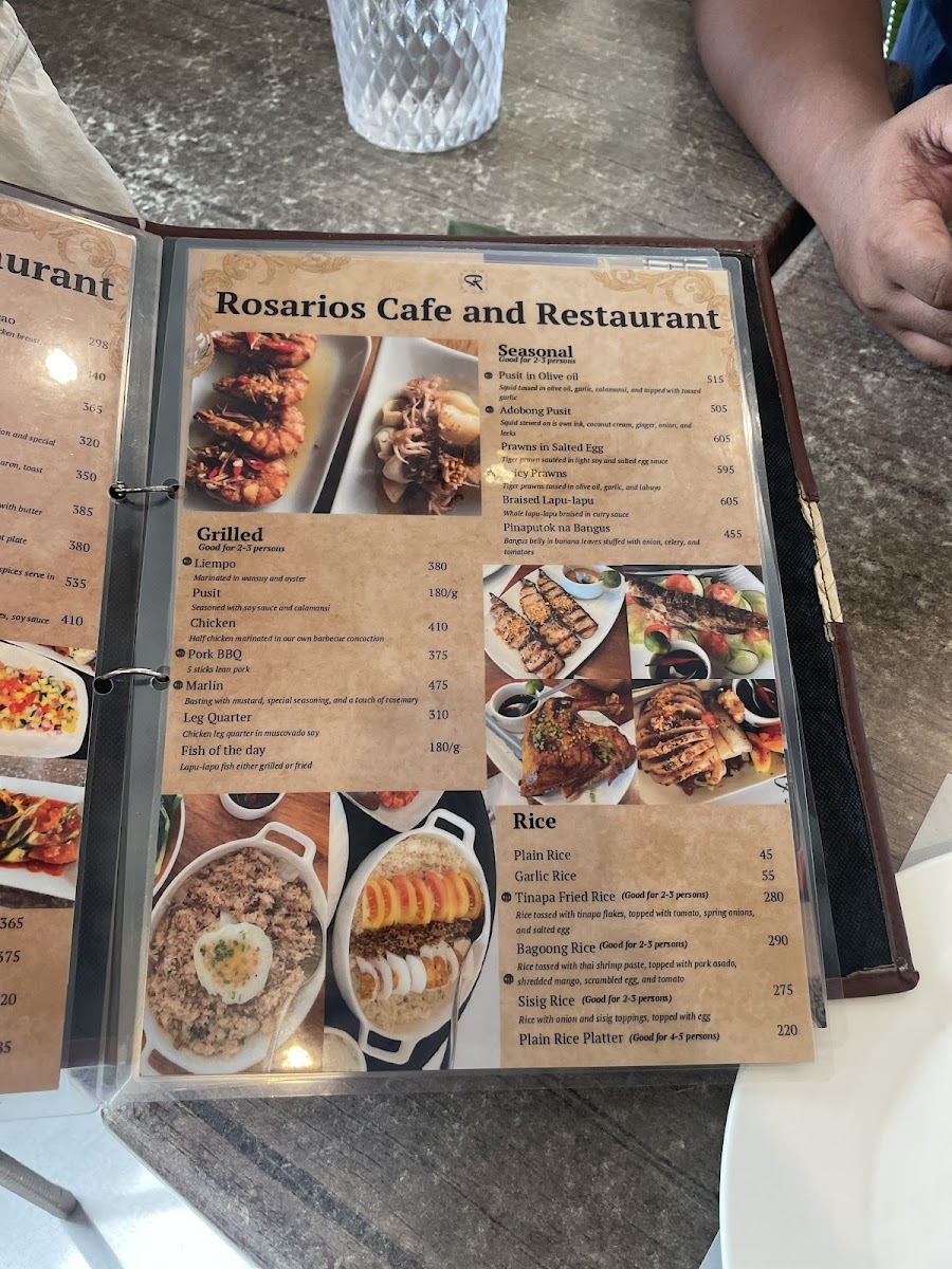 Rosario's Cafe and Restaurant Photo Menu 3