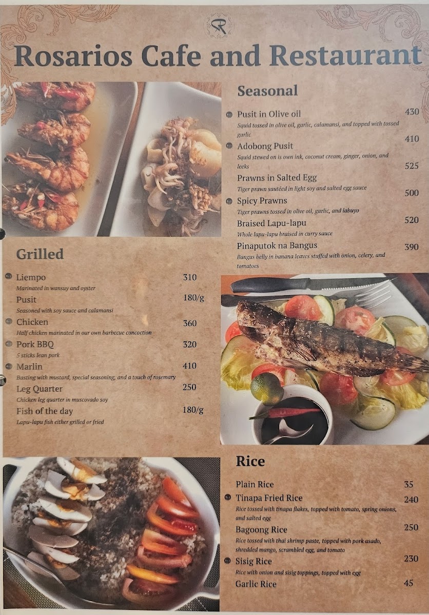 Rosario's Cafe and Restaurant Photo Menu 7