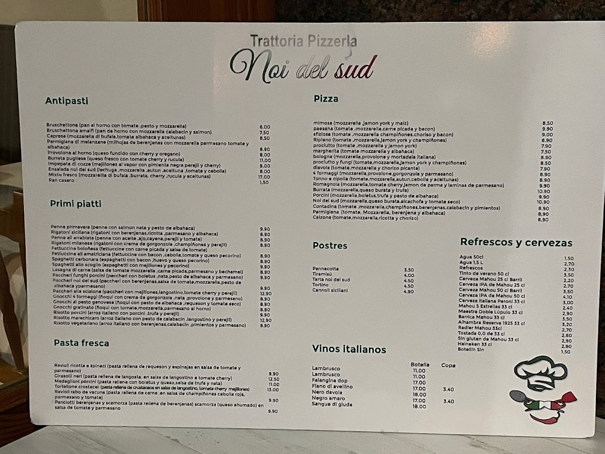 Trattoria Pizzeria Noi del Sud Photo Menu 1