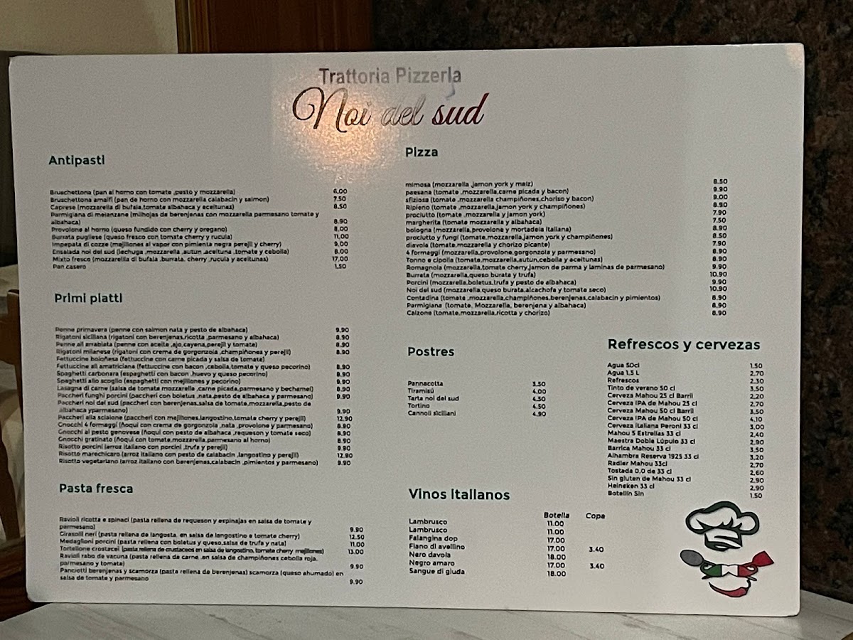 Trattoria Pizzeria Noi del Sud Photo Menu 2
