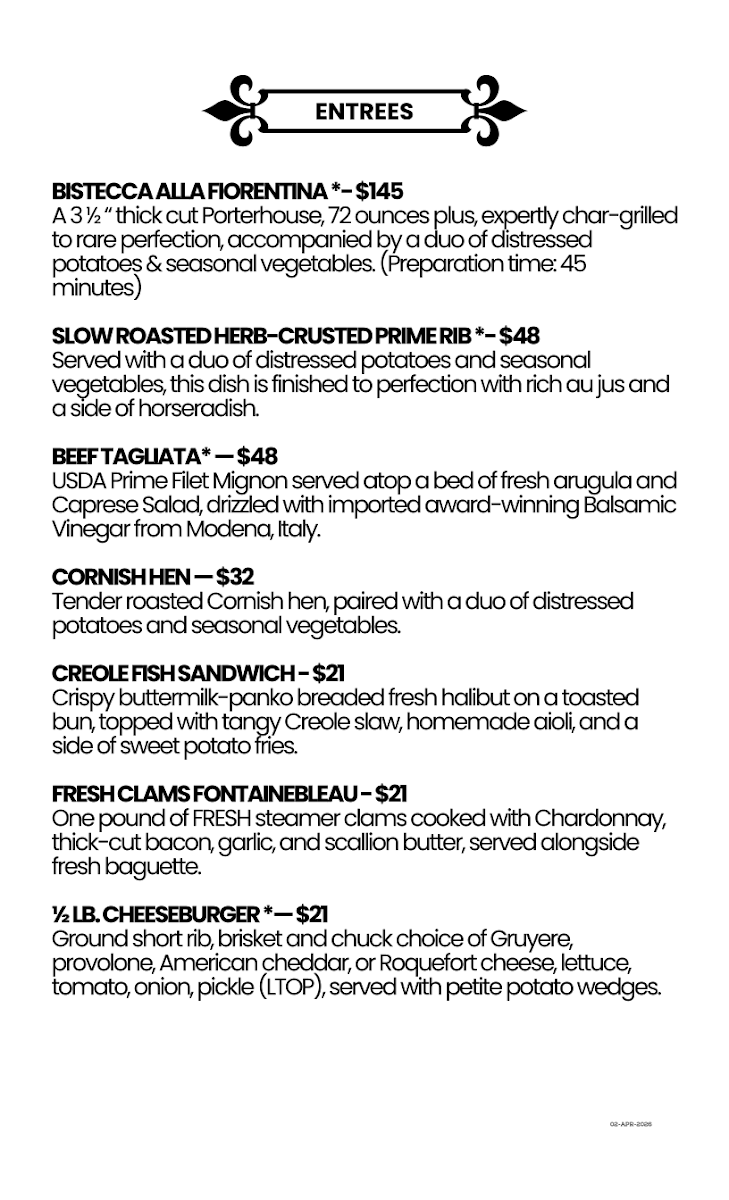 The Homestead Restaurant LLC Photo Menu 1