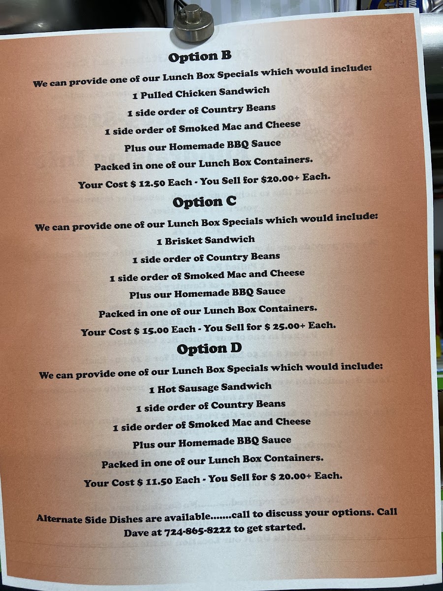 Fitz Willys Kitchen and Catering LLC Photo Menu 1