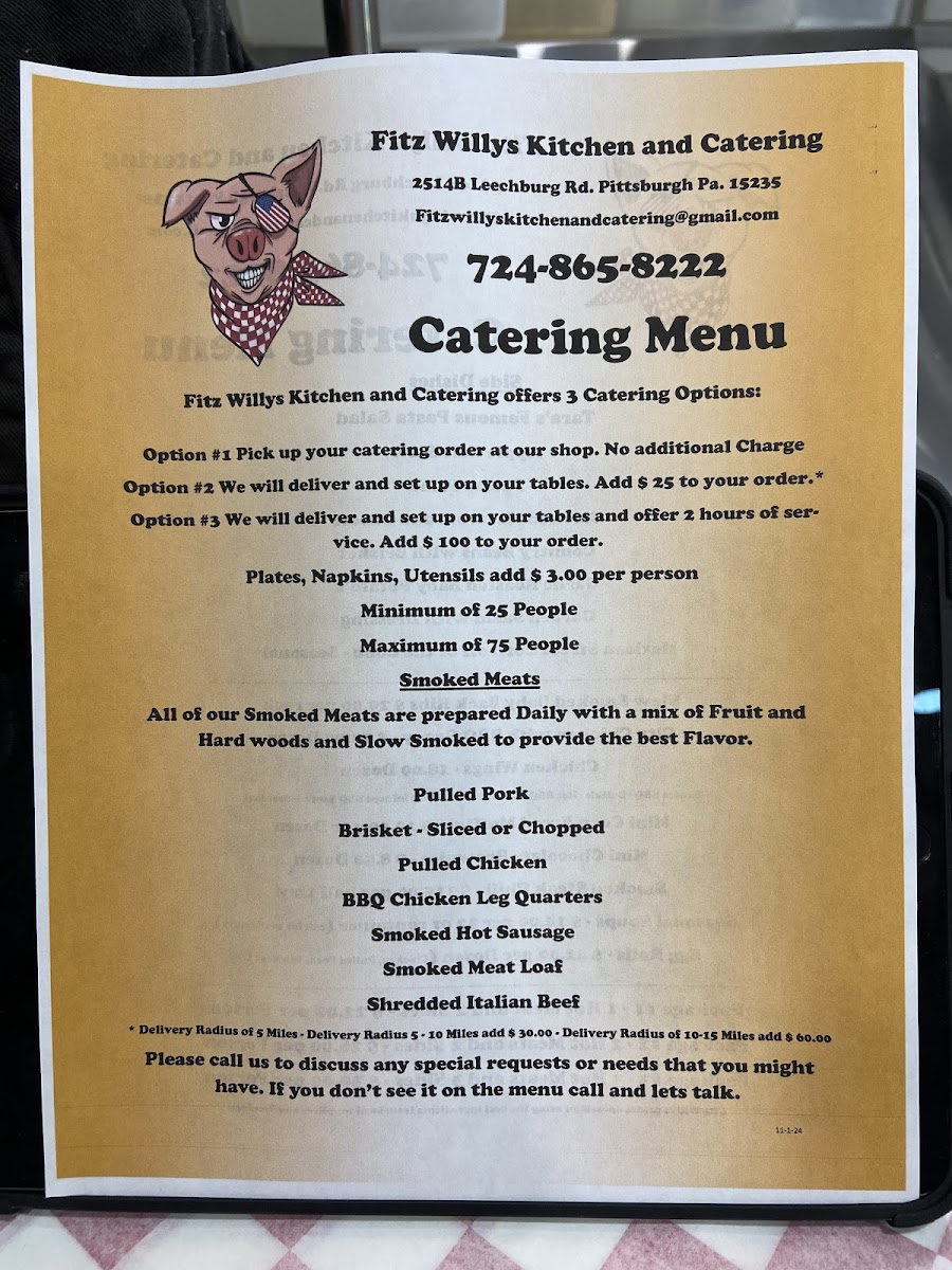 Fitz Willys Kitchen and Catering LLC Photo Menu 3