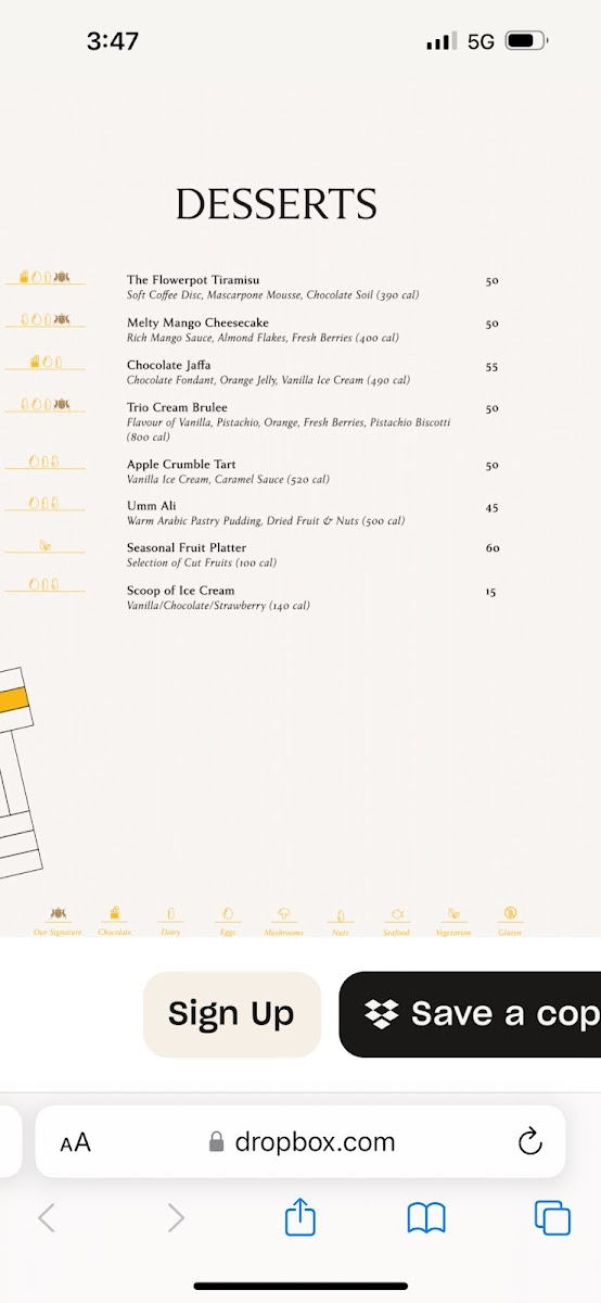 Le Bistro's Restaurant Photo Menu 1