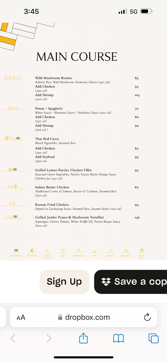 Le Bistro's Restaurant Photo Menu 2