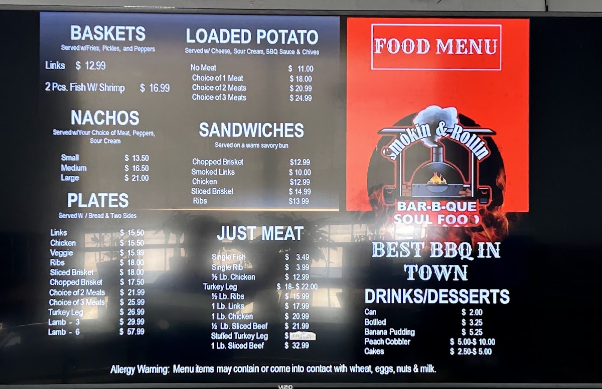 Smokin' & Rollin' BBQ Photo Menu 9