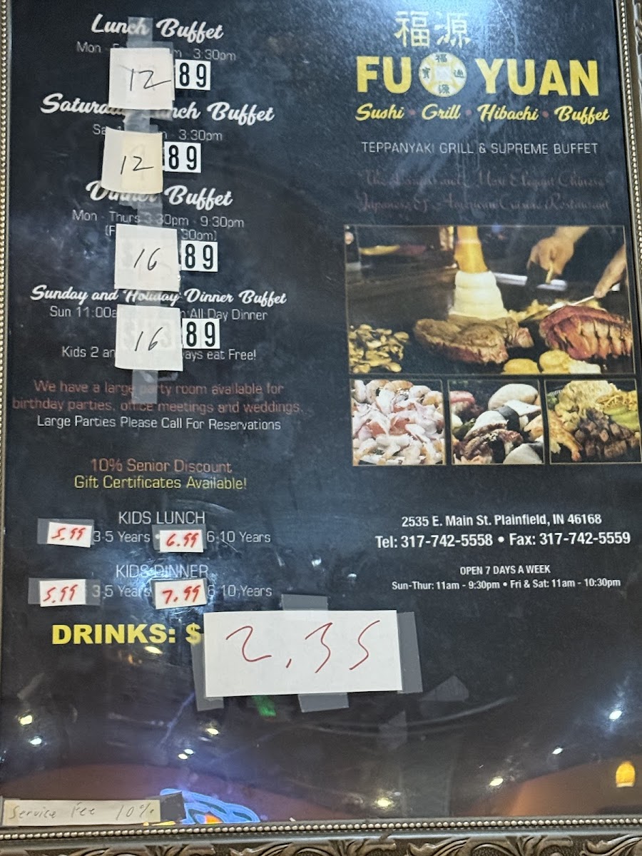 Fu Yuan Hibachi Buffet Photo Menu 4