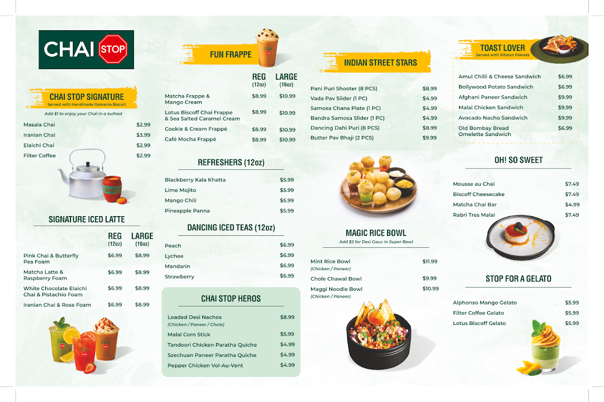 Chai Stop Photo Menu 1