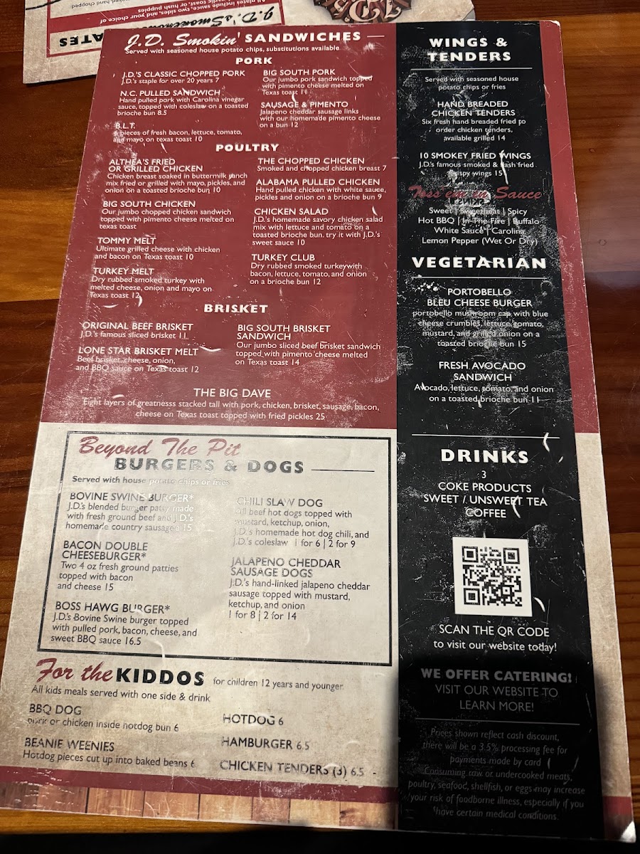 JD's Bar-B-Que Photo Menu 4