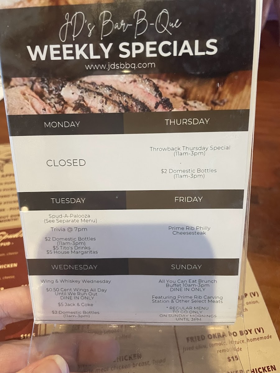 JD's Bar-B-Que Photo Menu 6