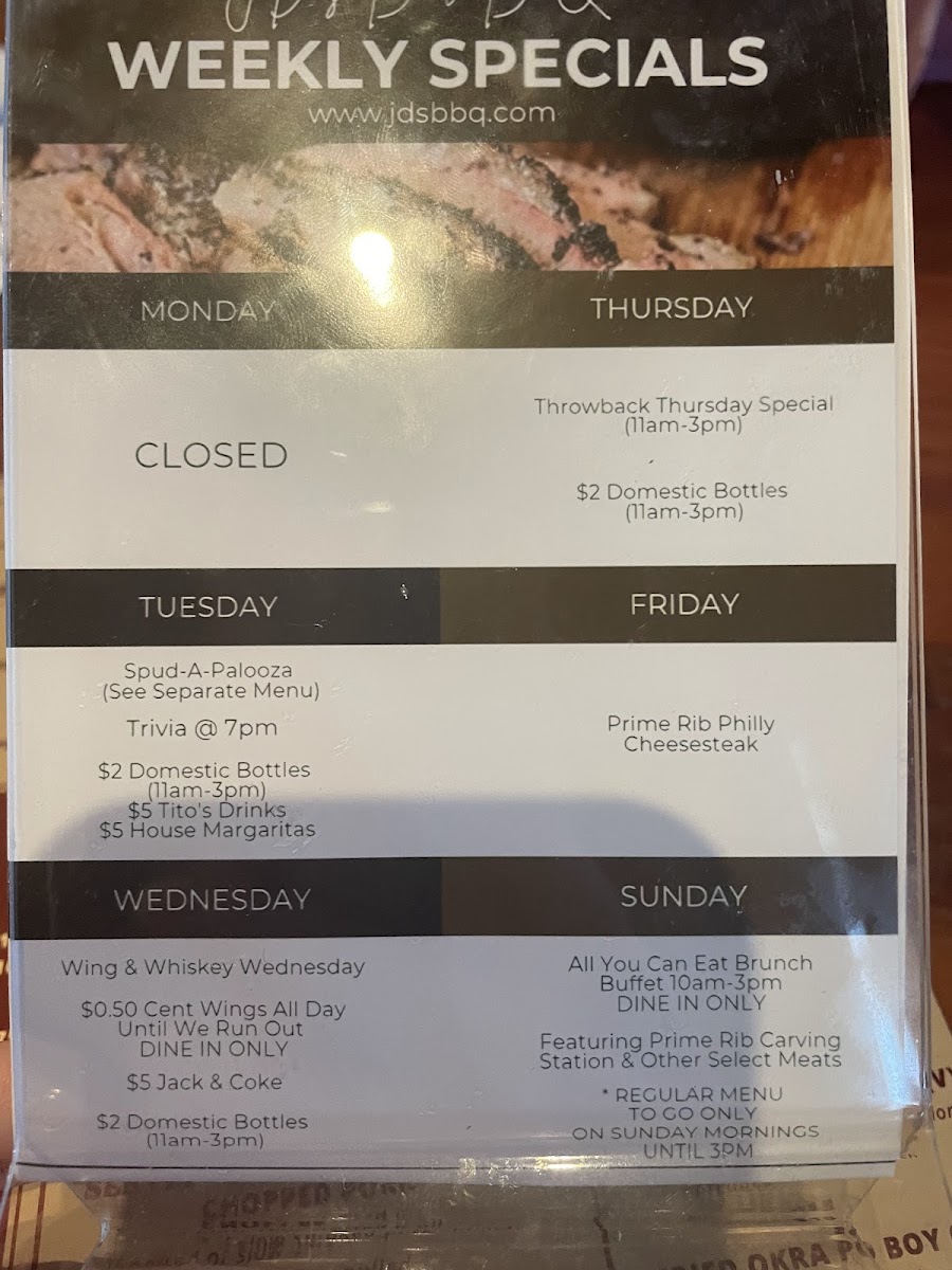 JD's Bar-B-Que Photo Menu 9