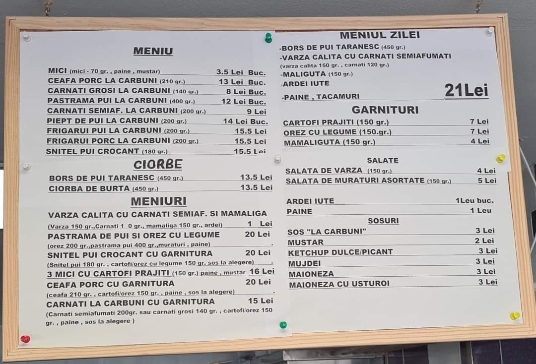 La Cărbuni Photo Menu 1