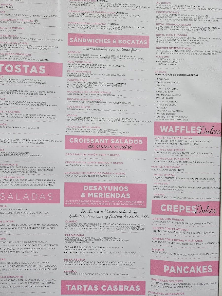 La Panera Rosa Photo Menu 10