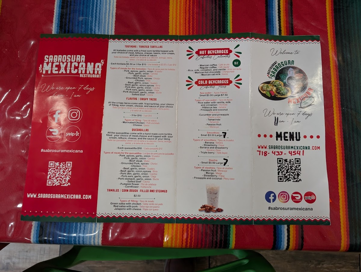 Sabrosura Mexicana Photo Menu 2