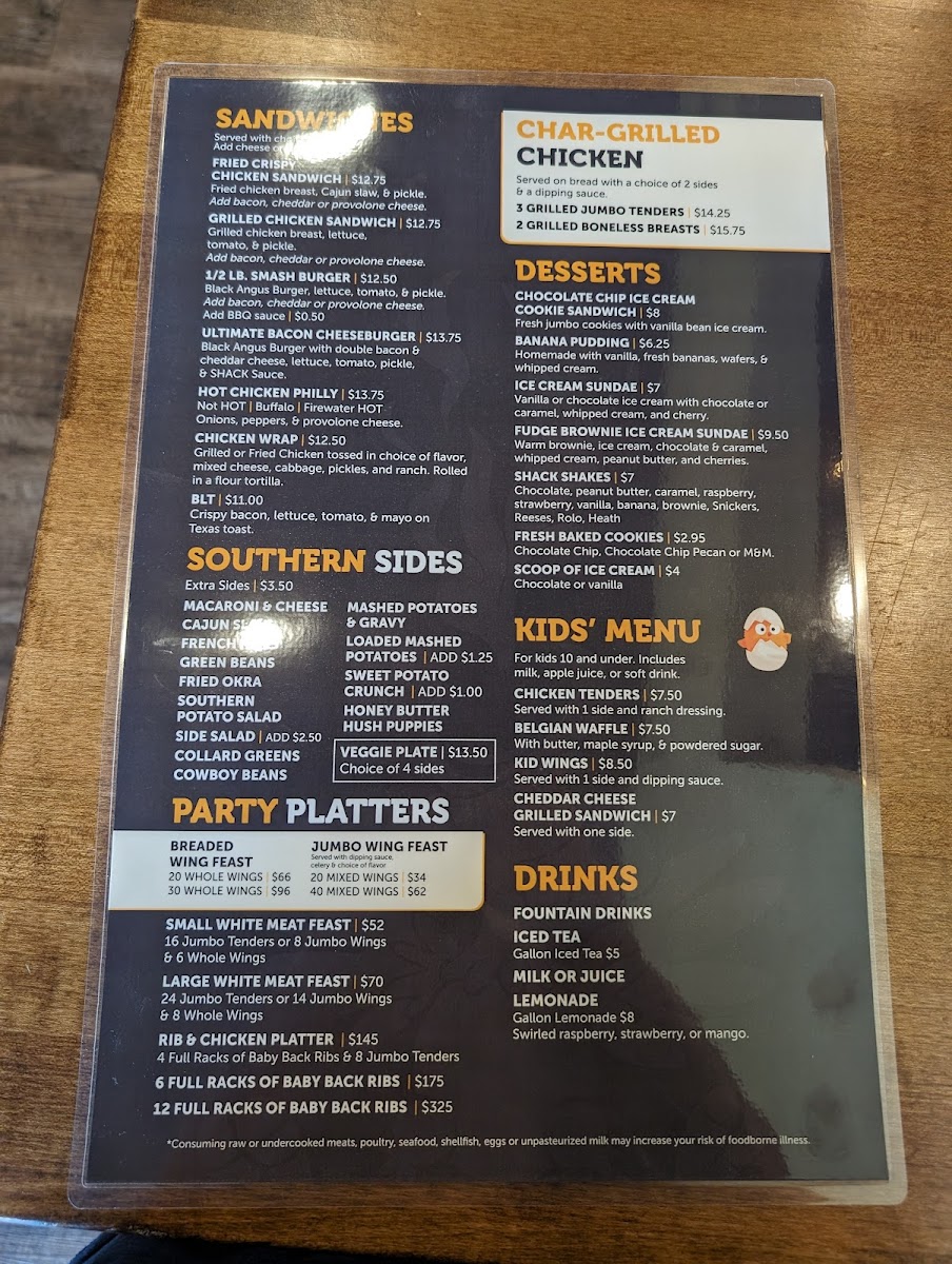 Flavorshack Hot Chicken & Ribs Photo Menu 2