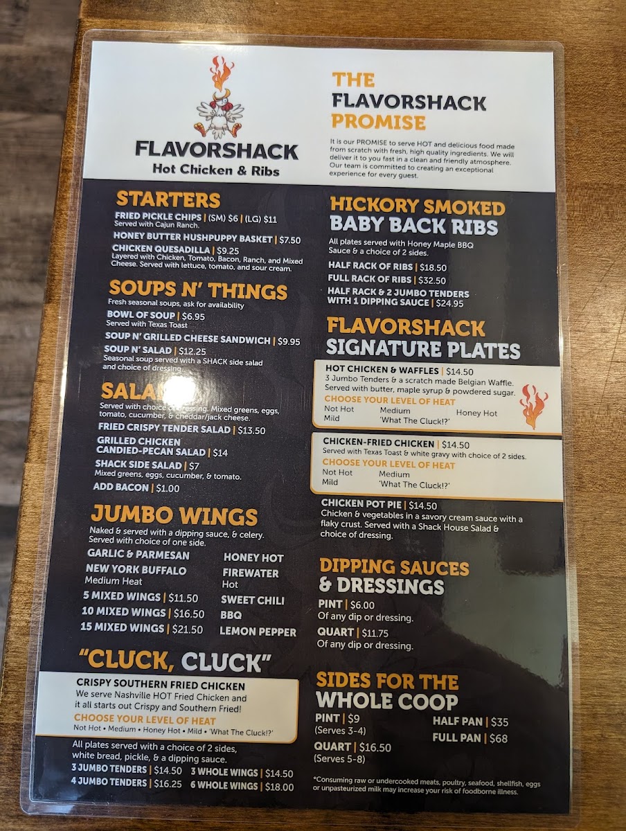 Flavorshack Hot Chicken & Ribs Photo Menu 3