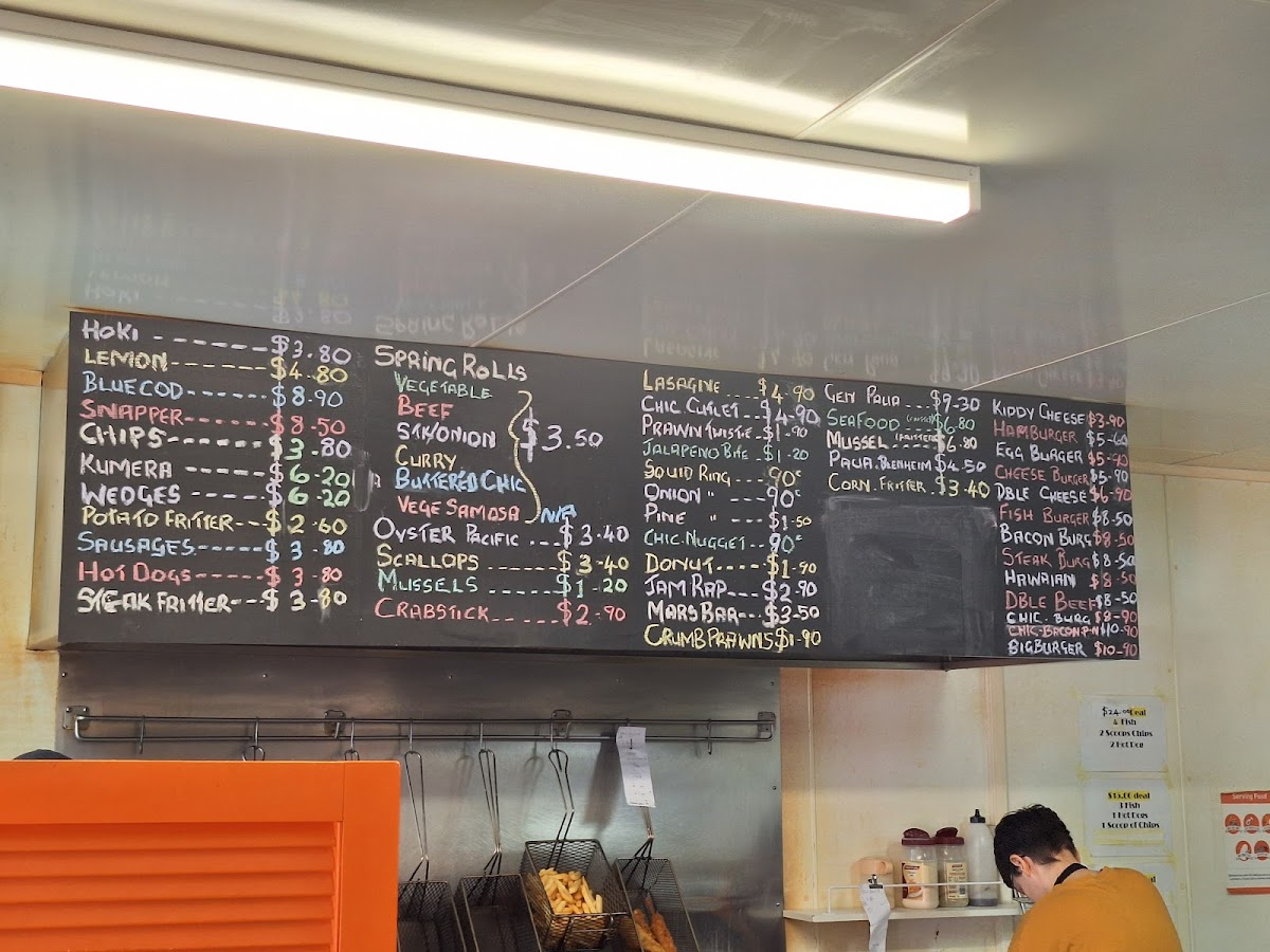 Durie Hill Fish and Chip Shop Photo Menu 2