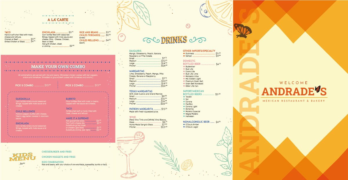 Andrades Los Reyes Mexican Restaurant & Bakery Photo Menu 1