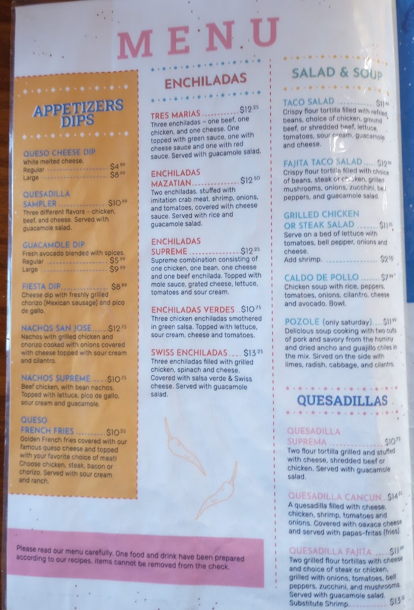 Andrades Los Reyes Mexican Restaurant & Bakery Photo Menu 3