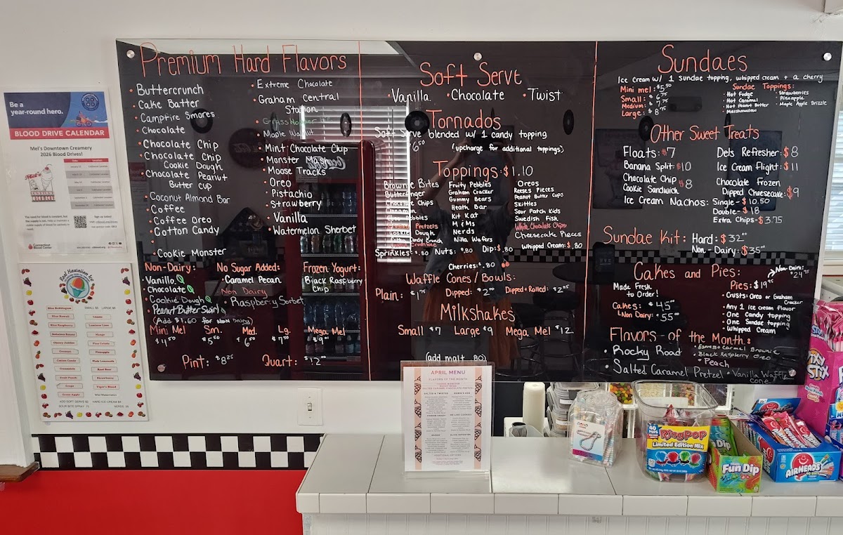Mel’s Downtown Creamery Photo Menu 1