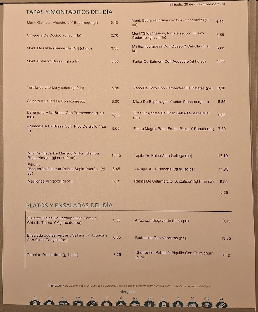 Vinitus Gran Via Restaurant Photo Menu 1