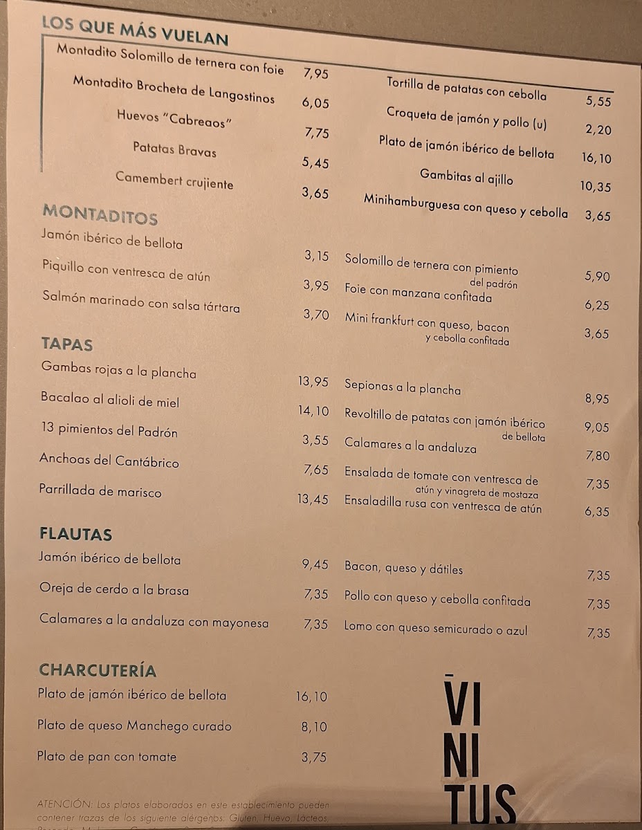 Vinitus Gran Via Restaurant Photo Menu 4