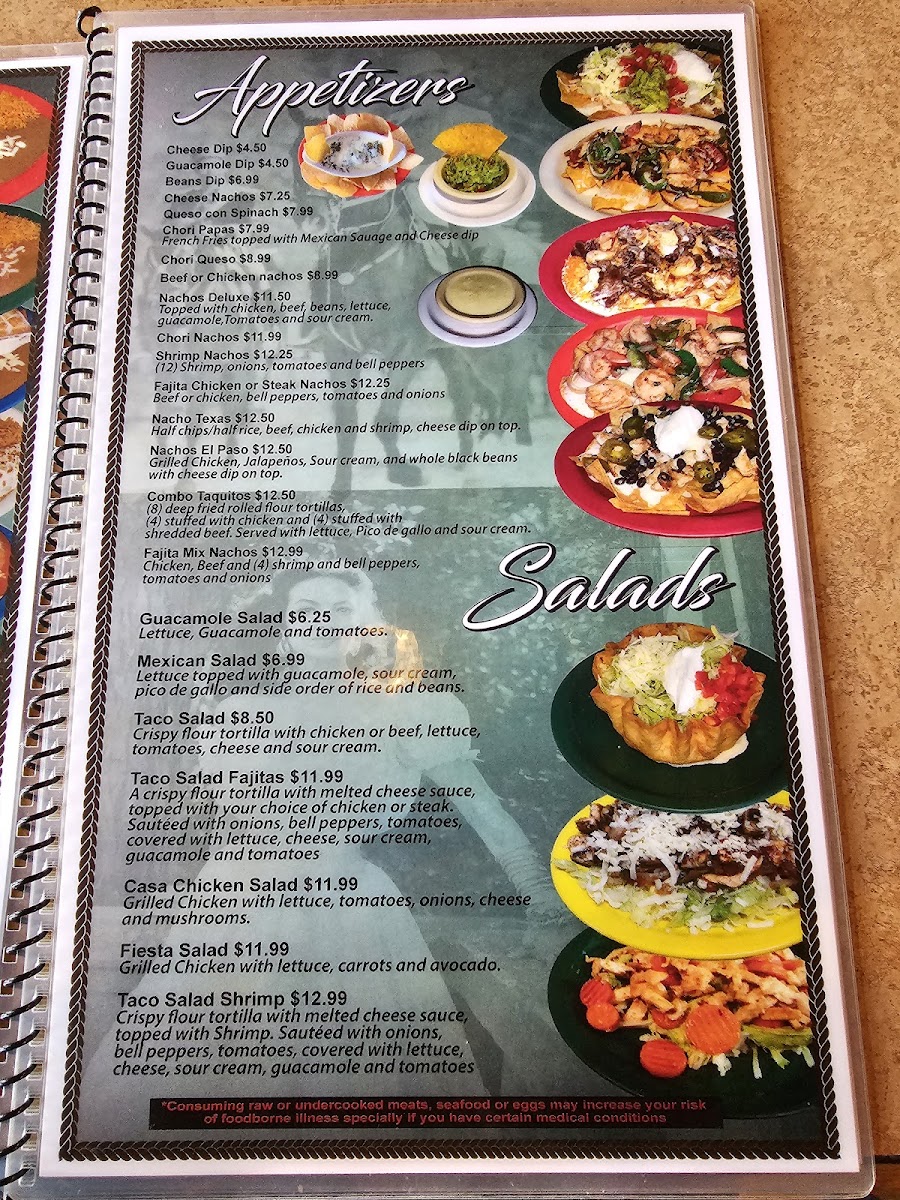 Casa Tequila Mexican Restaurant Photo Menu 1