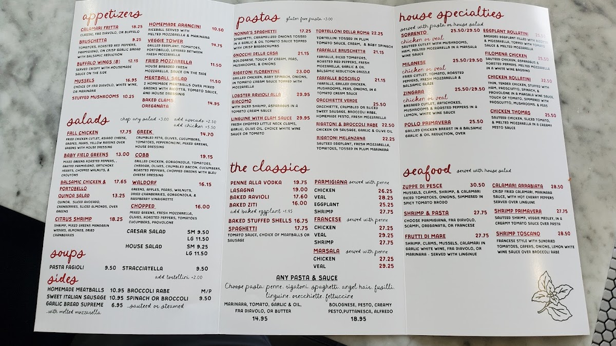 Bellagio Pizzeria Photo Menu 1