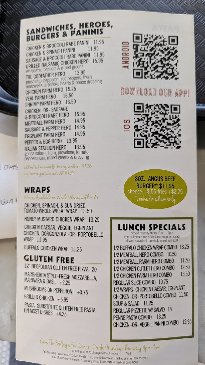 Bellagio Pizzeria Photo Menu 9
