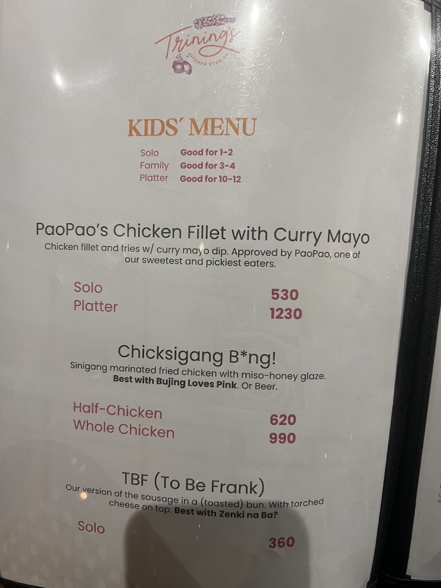 Trining’s Kitchen Stories Photo Menu 5