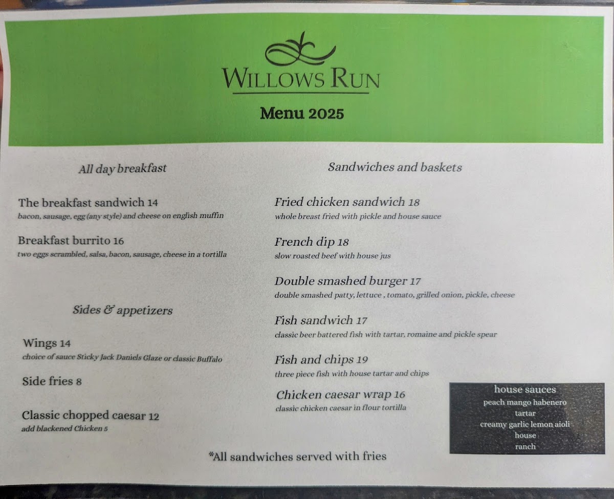 Firecreek Grill Photo Menu 1