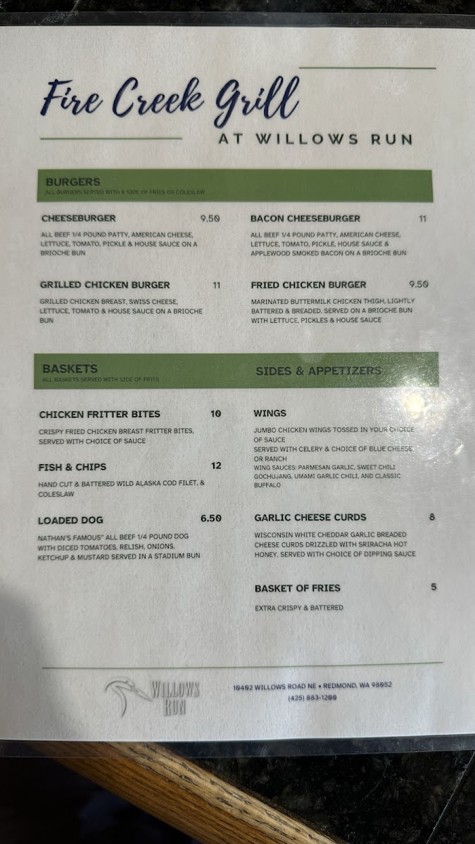 Firecreek Grill Photo Menu 3