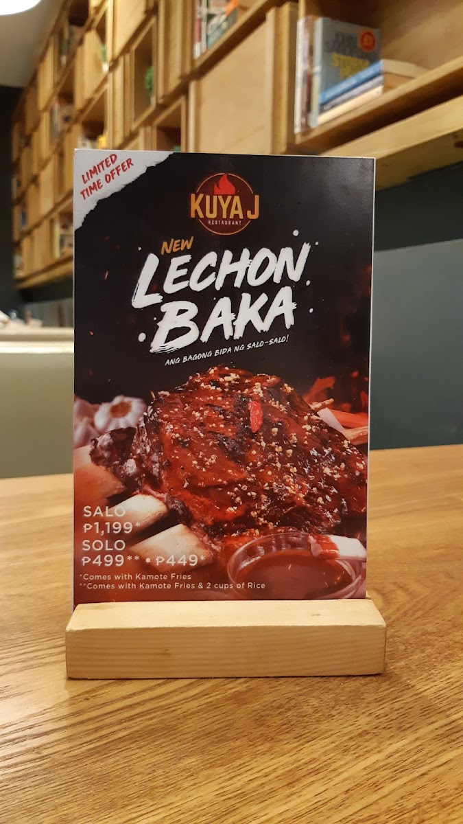 Kuya J Restaurant SM City Batangas Photo Menu 1