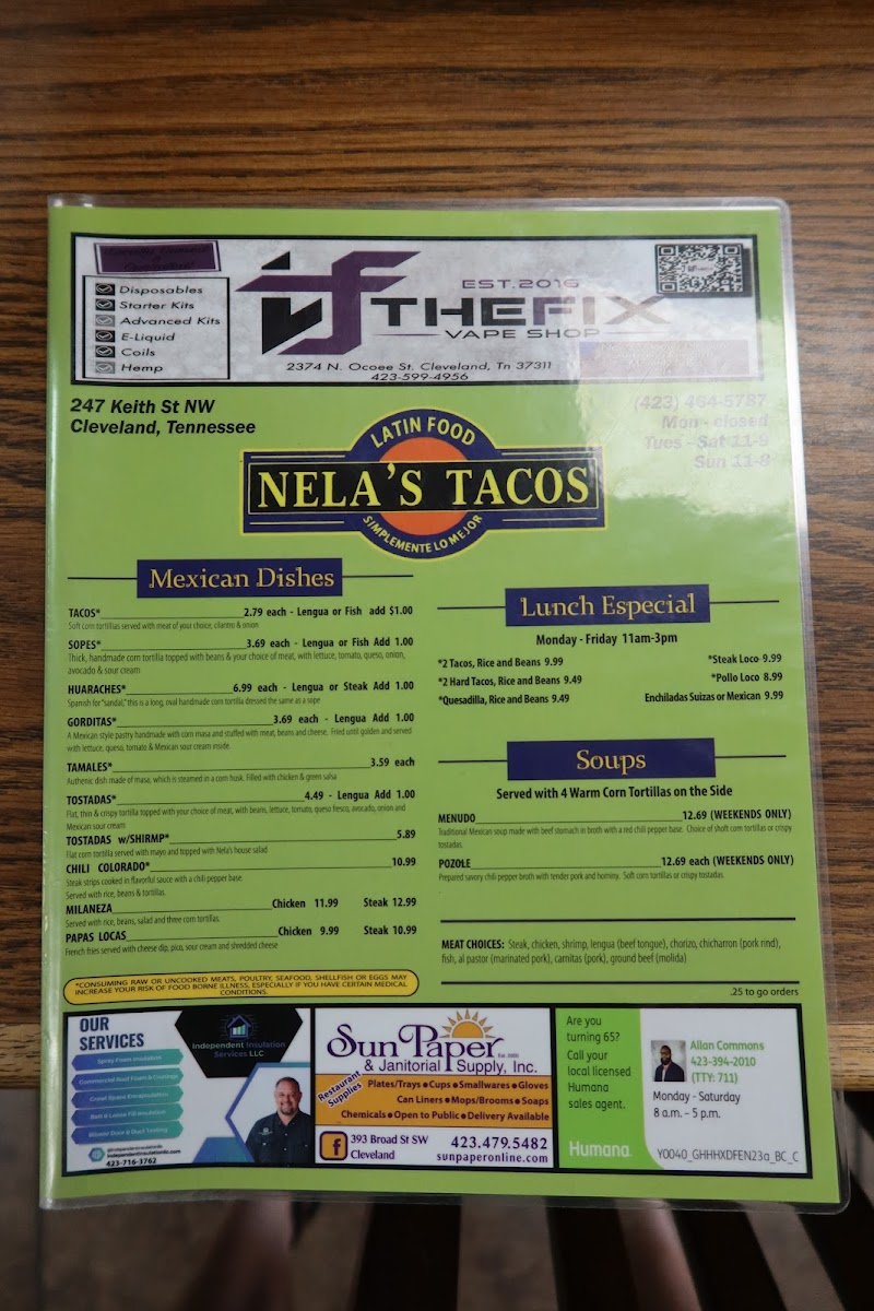 Nela's Tacos Photo Menu 7