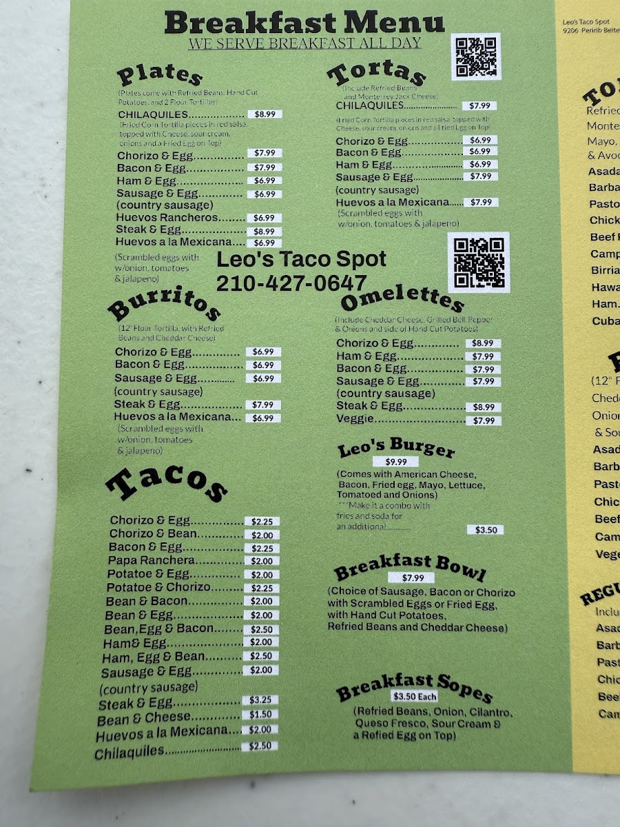 Leo's Taco Spot Photo Menu 9