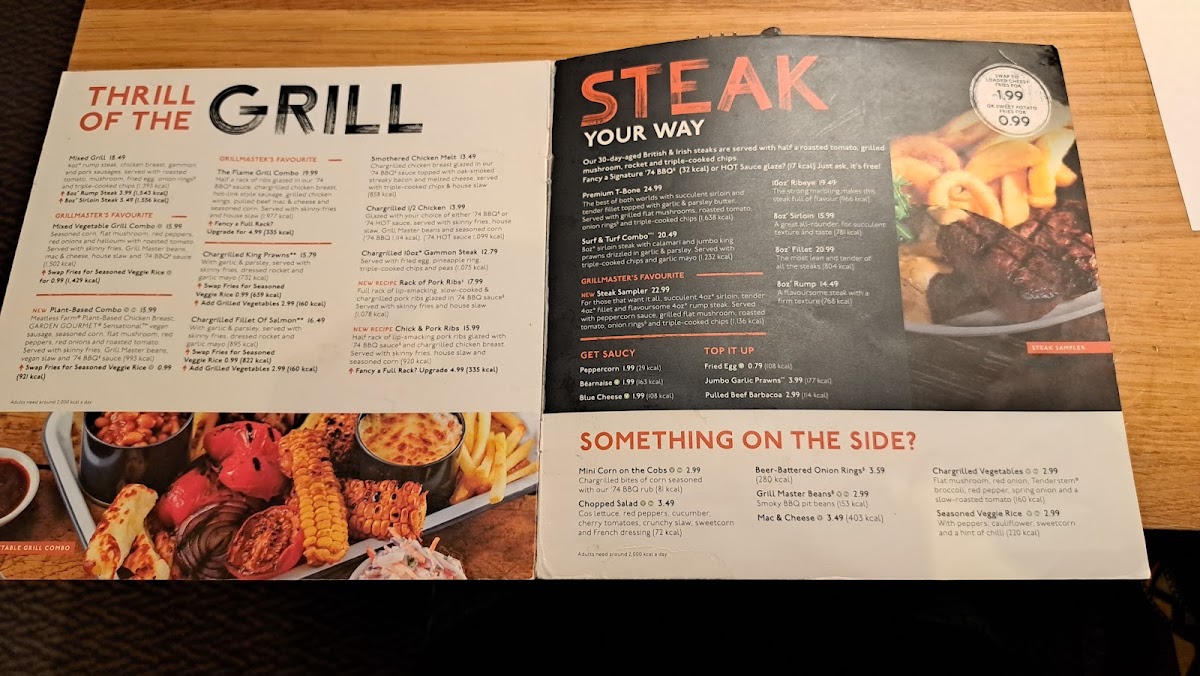 The Ladybridge Beefeater Photo Menu 2