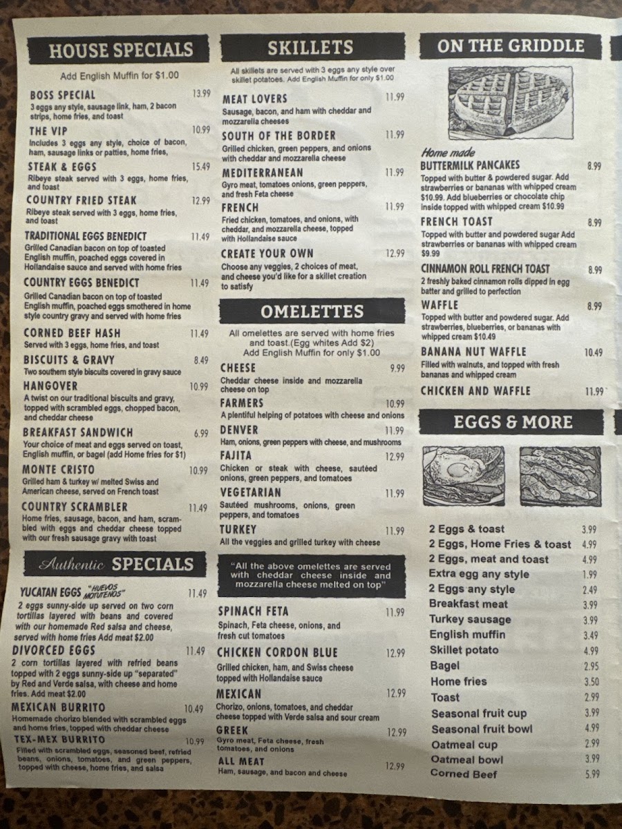 Executive Diner Photo Menu 1