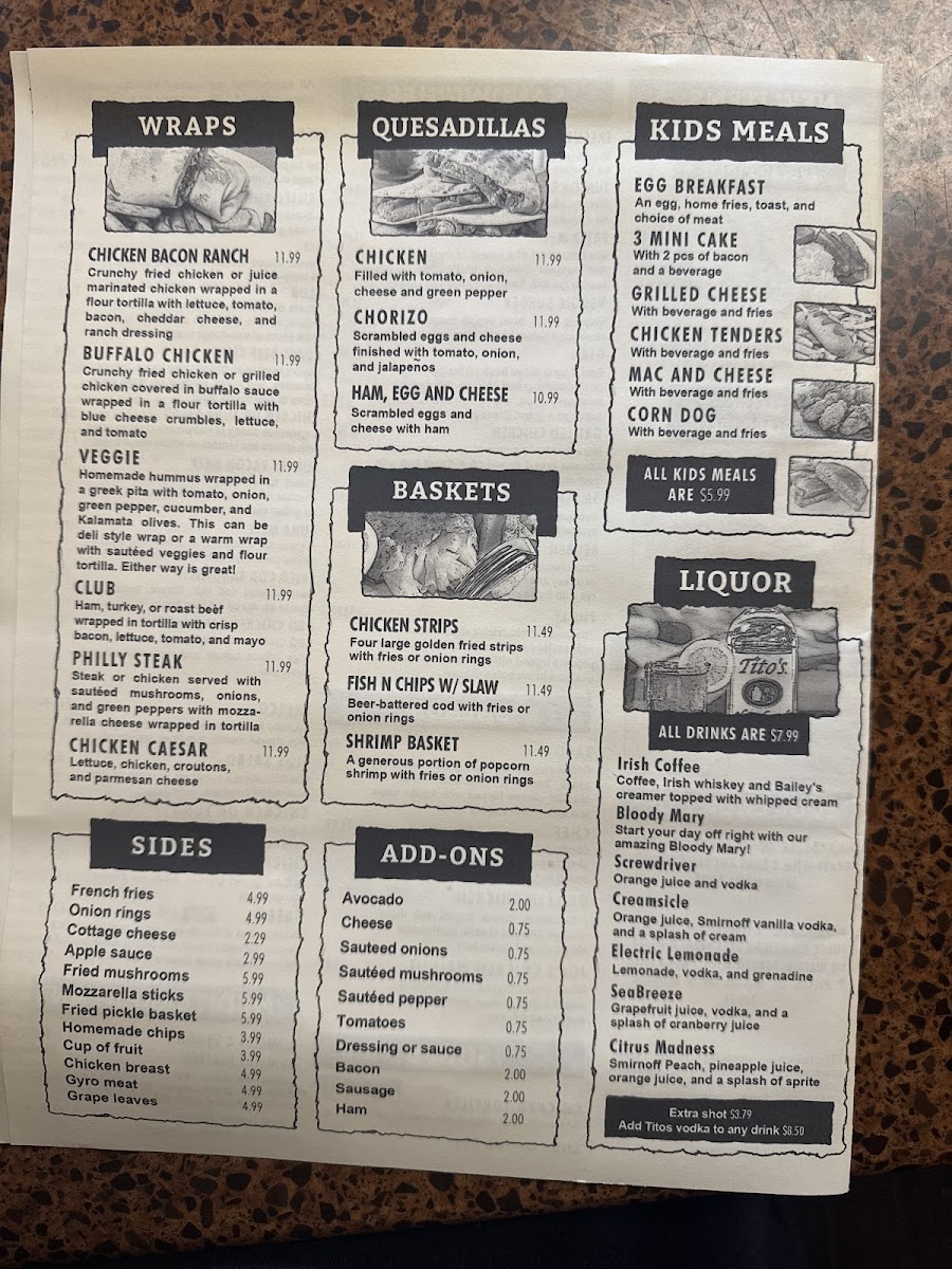 Executive Diner Photo Menu 2
